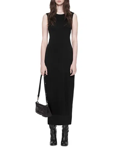 Allsaints Ilia Twist Back Midi Dress In Animal Print