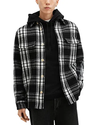 ALLSAINTS IMBER COTTON CHECK RELAXED FIT SHIRT JACKET