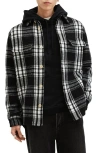 Allsaints Imber Relaxed Fit Check Overshirt In Black