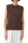 Allsaints Imogen Cotton Tank In Brown