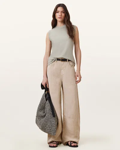 Allsaints Imogen Sleeveless Tank Top In Abbey Stone Green
