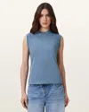 Allsaints Imogen Sleeveless Tank Top In Flint Stone Blue