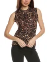 Allsaints Ellie Mesh Print T-shirt In Yellow