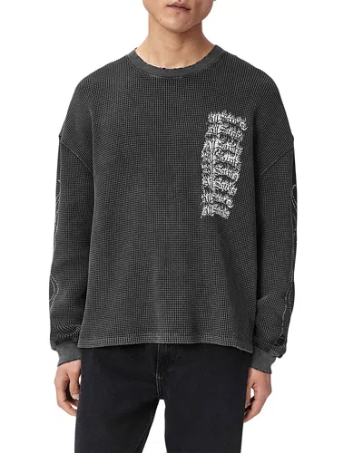 Allsaints Incendo Graphic Organic Cotton Long Sleeve T-shirt In Multi