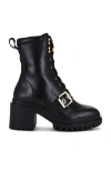 Allsaints Indaria Boot In Black & Warm Brass