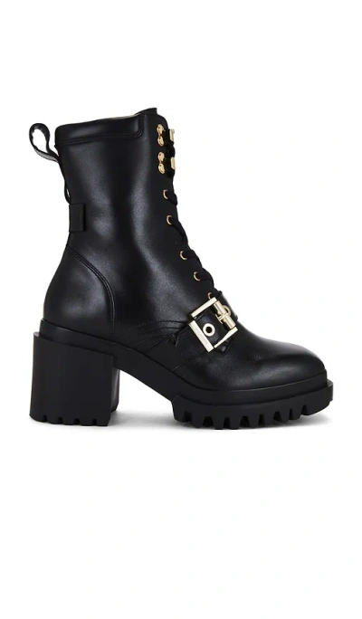 Allsaints Indaria Boot In Black & Warm Brass