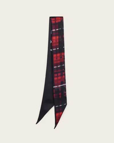 Allsaints Indy Skinny Silk Scarf In Multi