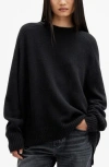 Allsaints Ines Recycled Cashmere Wool Blend Jumper In Black