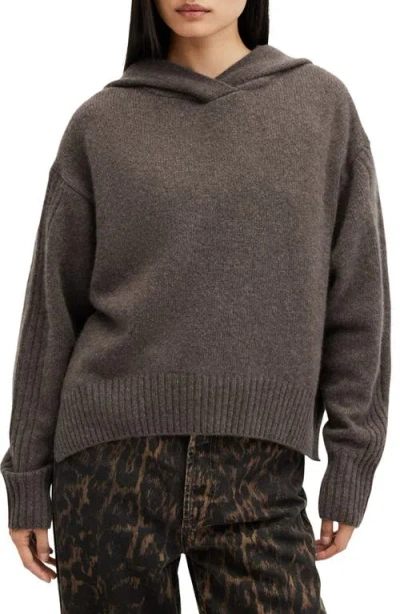 Allsaints Ines Hoodie In Mocca Brown