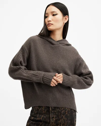 ALLSAINTS ALLSAINTS INES RECYCLED CASHMERE WOOL BLEND HOODIE,