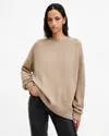 Allsaints Ines Recycled Cashmere Wool Blend Jumper In Doe Brown