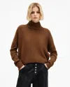 Allsaints Ines Recycled Cashmere Wool Blend Sweater In Sugar Brown