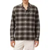 Allsaints Iniko Plaid Cotton Flannel Button-up Shirt In Brown