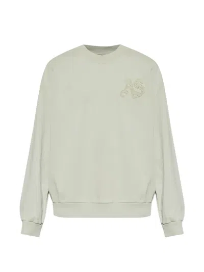 Allsaints Insignia Logo-patch Sweater In Green