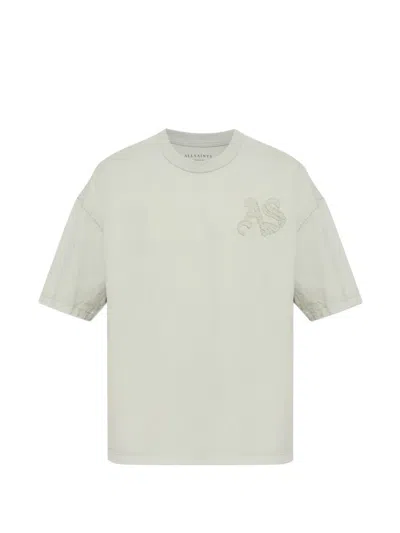 Allsaints Insignia Logo-patch T-shirt In Green