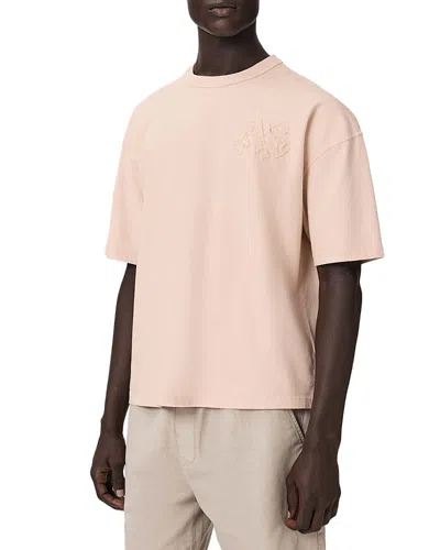 Allsaints Insignia Short Sleeve Crew Tee In Neutral