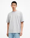Allsaints Isac Oversized Crew Neck T-shirt In Grey Marl