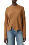 Allsaints Isla Asymmetric Sweater In Animal Print