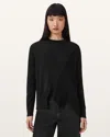 Allsaints Isla Crew Neck Merino Jumper In Black