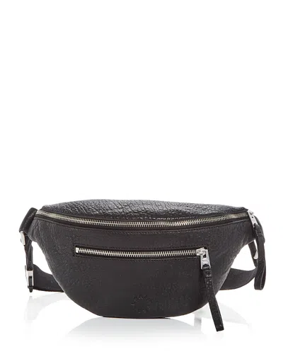 Allsaints Itoko Leather Bum Belt Bag In Black