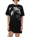 Allsaints Organic Cotton Ivana Naiema T-shirt Dress In Black