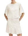 Allsaints Ivy Embellished Cropped Top In Ecru White