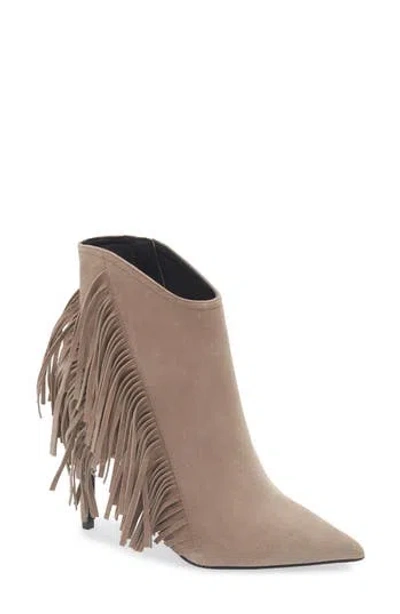 Allsaints Izzy Fringe Bootie In Brown