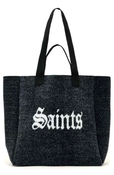 Allsaints Izzy Fuzzy Sinners/saints Tote In Black