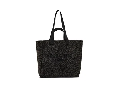 Allsaints Izzy Fzzy Tote In Leopard Brown