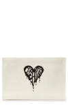 Allsaints Izzy Heart Clutch In White