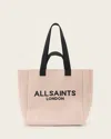 Allsaints Izzy Large Logo Knitted Tote Bag In Pink