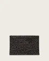 Allsaints Izzy Leopard Clutch In Brown
