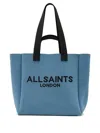 Allsaints Izzy Logo-detail Tote Bag In Blue