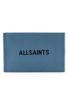 Allsaints Izzy Logo Jacquard Recycled Polyester Clutch In Steel Blue
