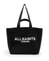 Allsaints Ali Logo-print Cotton-canvas Tote Bag In Black