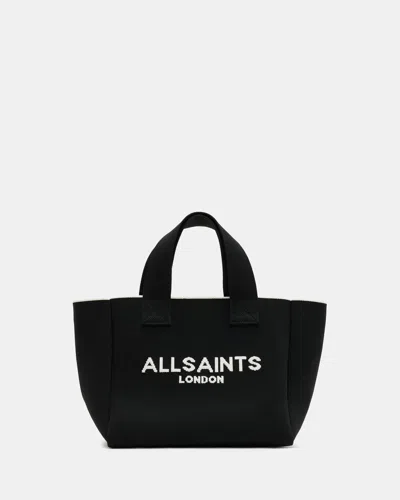 ALLSAINTS IZZY LOGO PRINT KNITTED MINI TOTE BAG