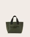 Allsaints Womens Olive Green Izzy Mini Logo-jacquard Recycled-polyester Tot In Olive Green