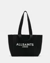 Allsaints Medium Izzy Logo Tote Bag In Black