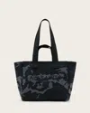 Allsaints Izzy Logo Print Tote Bag In Camo Blue