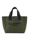 Allsaints Womens Olive Green Izzy Mini Logo-jacquard Recycled-polyester Tot In Olive Green