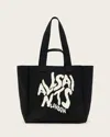 Allsaints Izzy Orlando Logo Knitted Tote Bag In Black