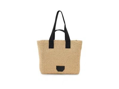 Allsaints Izzy Straw Tote In Brown