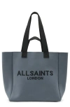 Allsaints Izzy Recycled Polyester Tote In Turbulence Gray