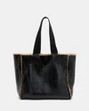 Allsaints Izzy Reversible Shearling Tote Bag In Teddy Brown