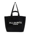 Allsaints Ali Logo-print Cotton-canvas Tote Bag In Black