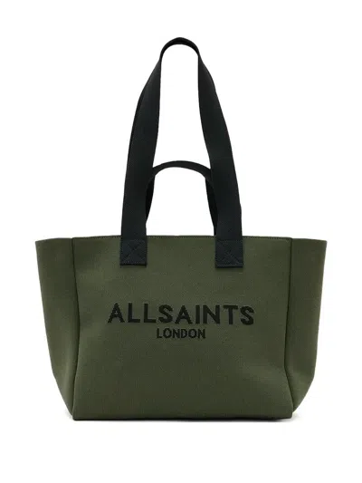 Allsaints Izzy Tote Bag In Olive Green