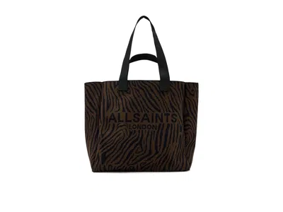 Allsaints Izzy Zebra East/west Tote Handbags Black/brown: One Size