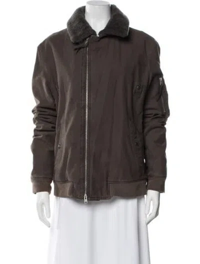 Pre-owned Allsaints Jacket In Gray