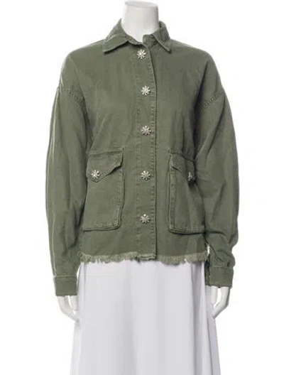Pre-owned Allsaints Jacket In Green/grey