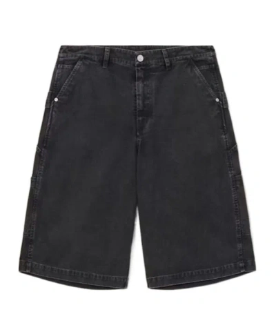 Allsaints Jackson Relaxed Fit Cotton Shorts In Black